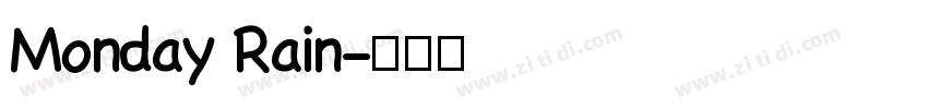 Monday Rain字体转换